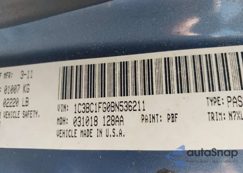 2011 Chrysler 200 Touring from USA, damaged, VIN 1C3BC1FG0BN536211